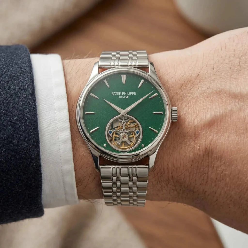 Patek Philippe Tourbillon Mirror Watch - Green - cornerwatchesstore