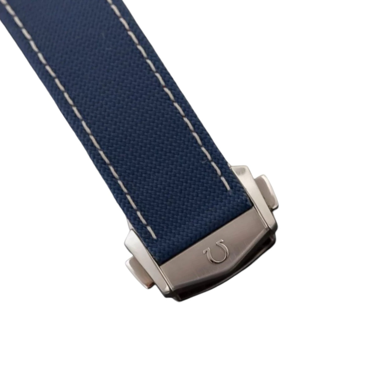 Omega Speedmaster Mirror Original Watch for Men - White Dial, Blue Fabric Strap - Image 5