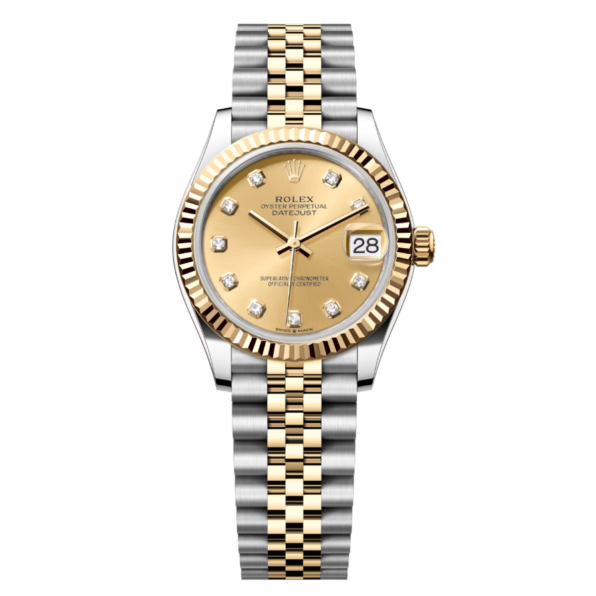 Rolex Datejust Mirror 31mm Gold dial Silver & Gold bracelet - image 1