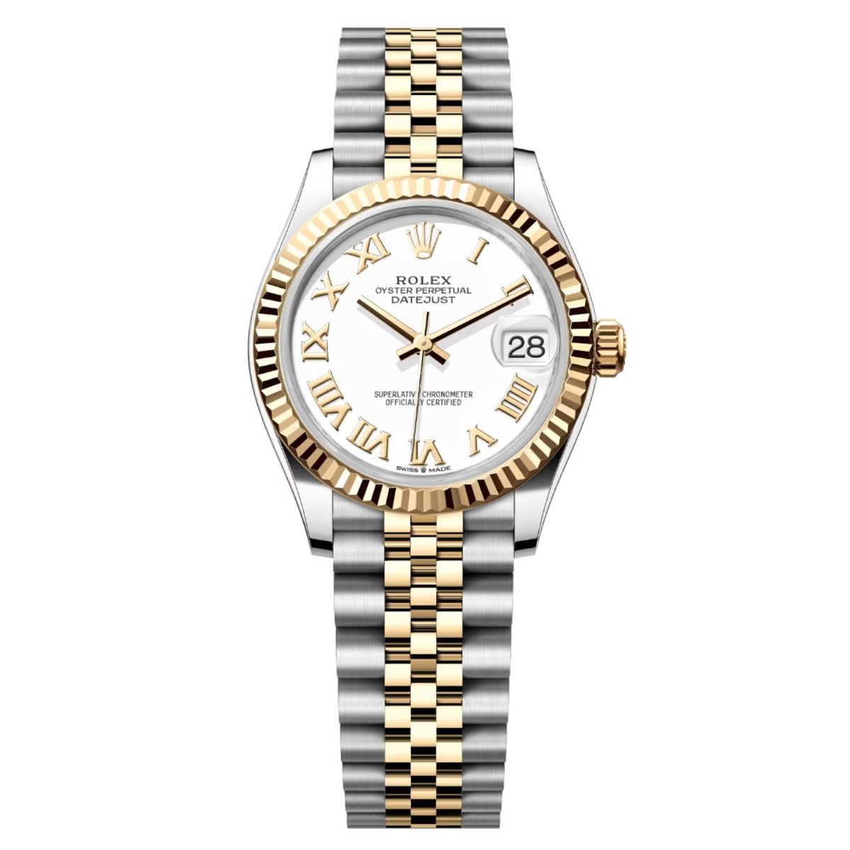 Rolex Datejust Mirror 31mm White dial Silver & Gold bracelet - image 1