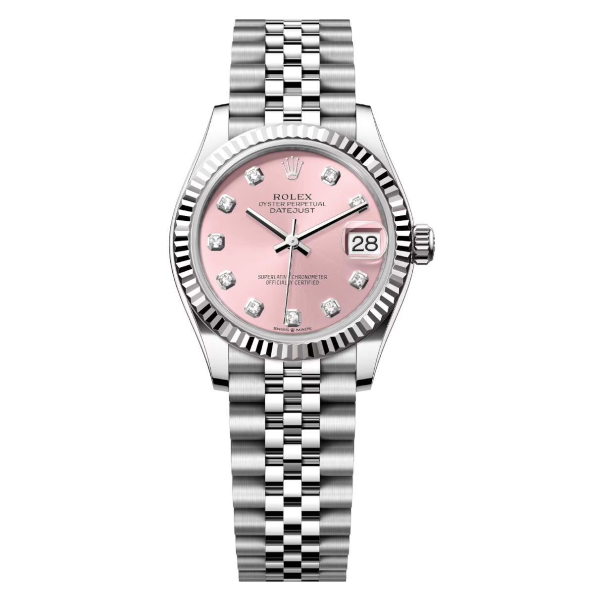 Rolex Datejust Mirror 31mm Pink dial Silver bracelet - image 1