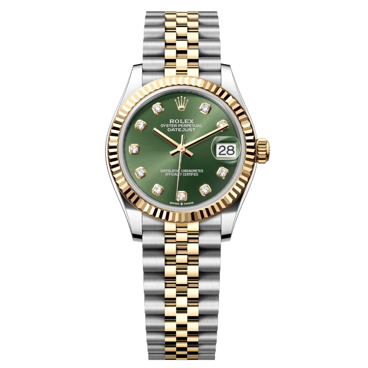 Rolex Datejust Mirror 31mm Green dial Silver & Gold bracelet - image 1