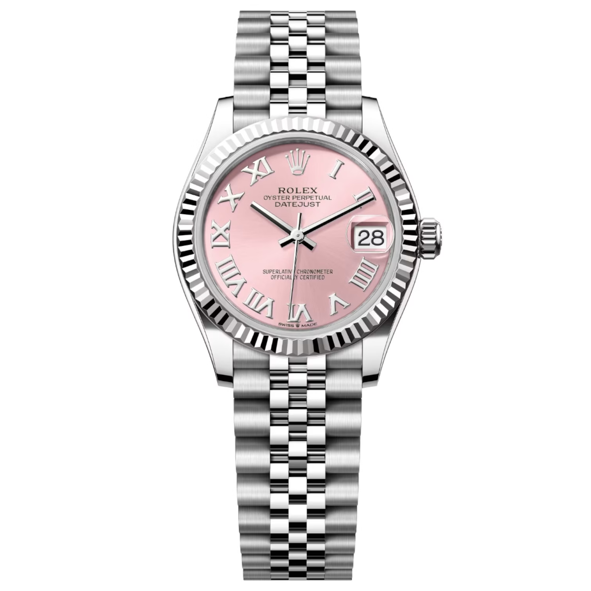 Rolex Datejust Mirror 31mm Pink dial Silver bracelet - image 1