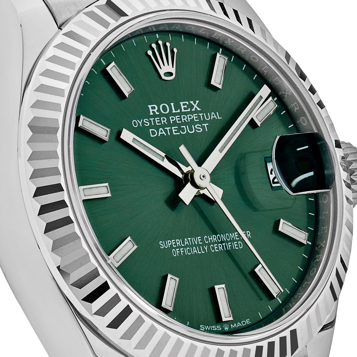 Rolex Datejust Mirror 31mm Green dial Silver bracelet - image 1