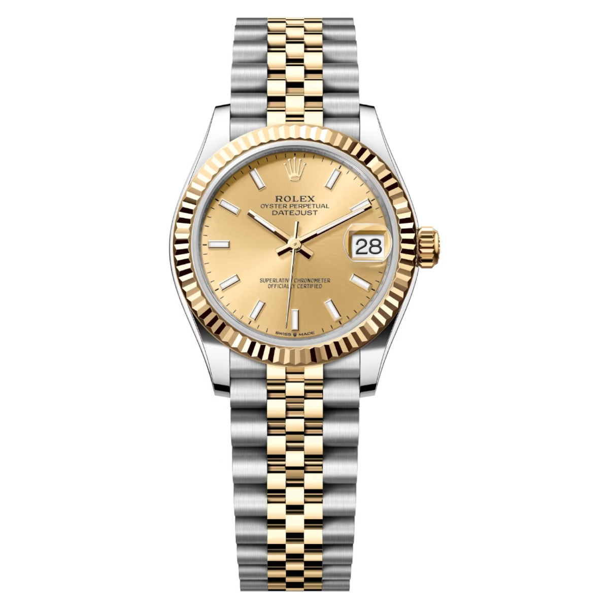 Rolex Datejust Mirror 31mm Gold dial Silver & Gold bracelet - image 1