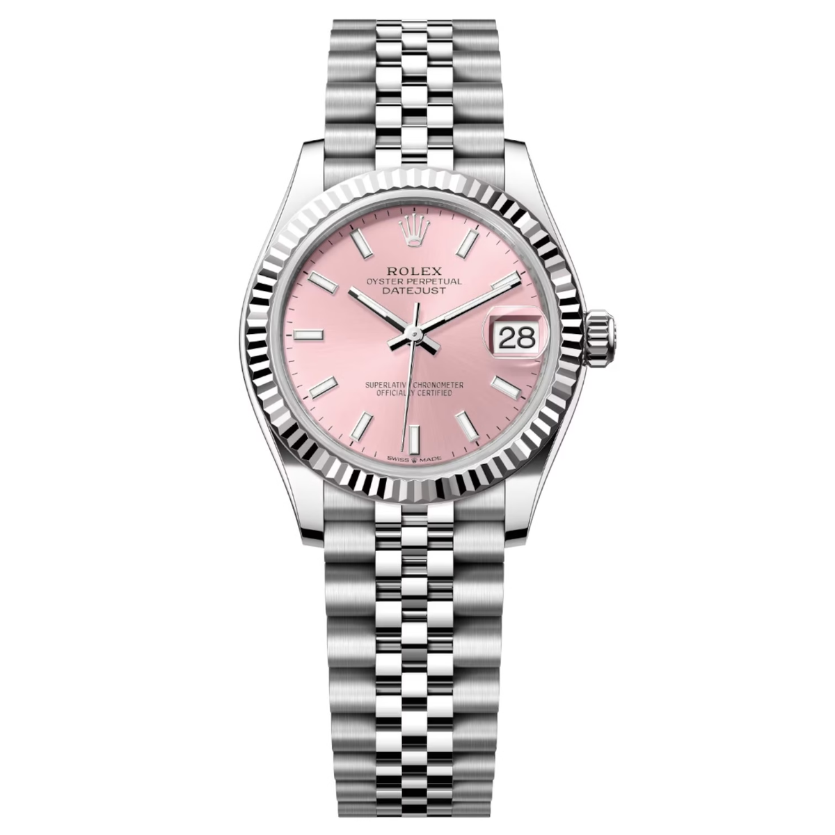 Rolex Datejust Mirror 31mm Pink dial Silver bracelet - image 1
