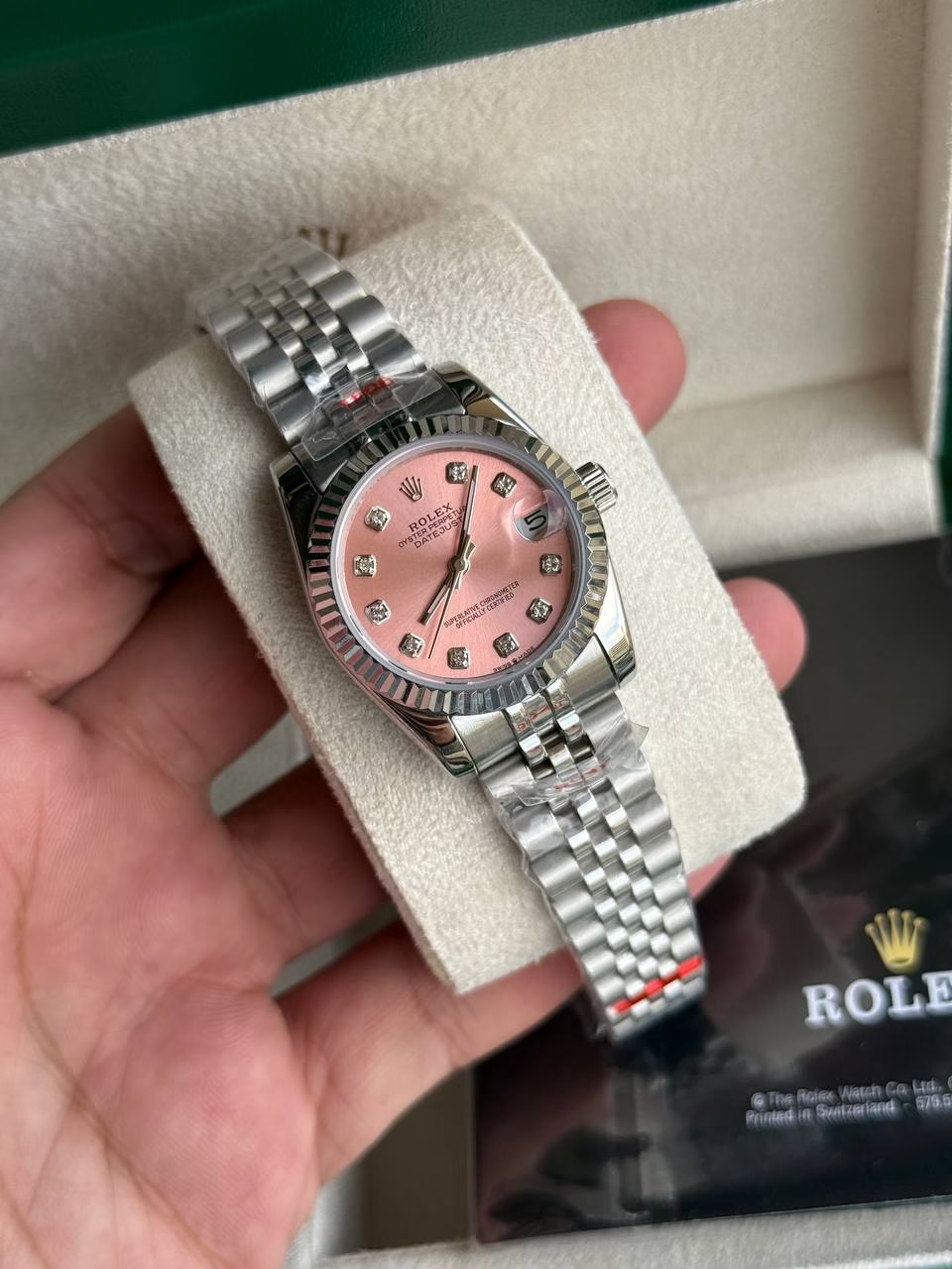 Rolex Datejust Mirror 31mm Pink dial Silver bracelet - image 2