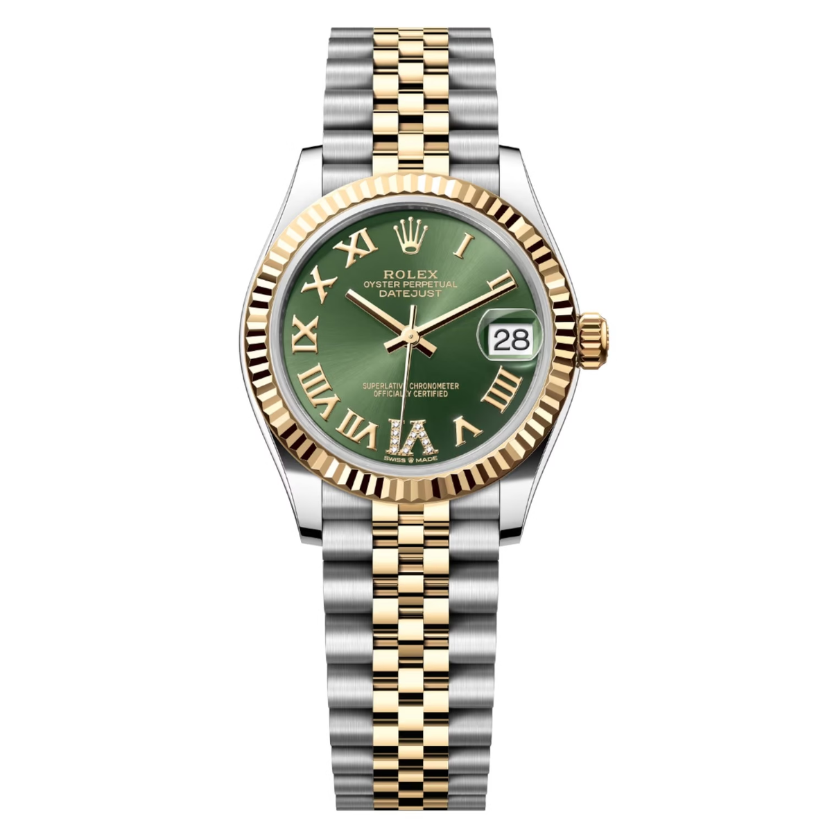 Rolex Datejust Mirror 31mm Green dial Silver & Gold bracelet - image 1