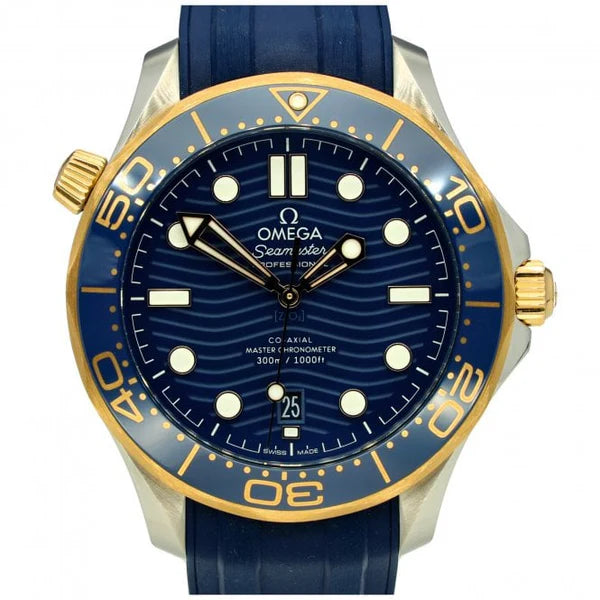 Omega Seamaster Mirror Original Watch for Men - Blue Dial, Blue Rubber Strap - Image 2