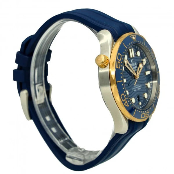 Omega Seamaster Mirror Original Watch for Men - Blue Dial, Blue Rubber Strap - Image 4