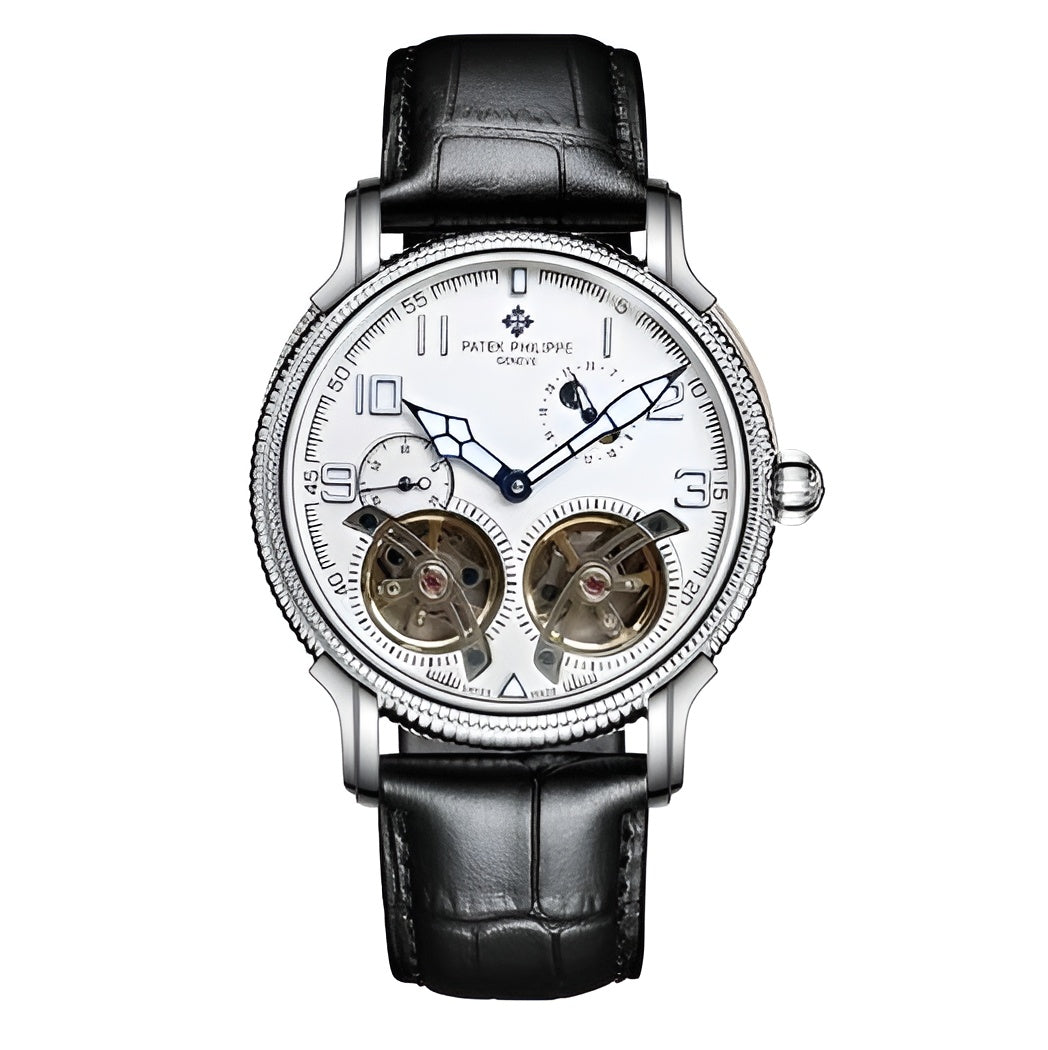 Patek Philippe Double Tourbillon Mirror Watch - White