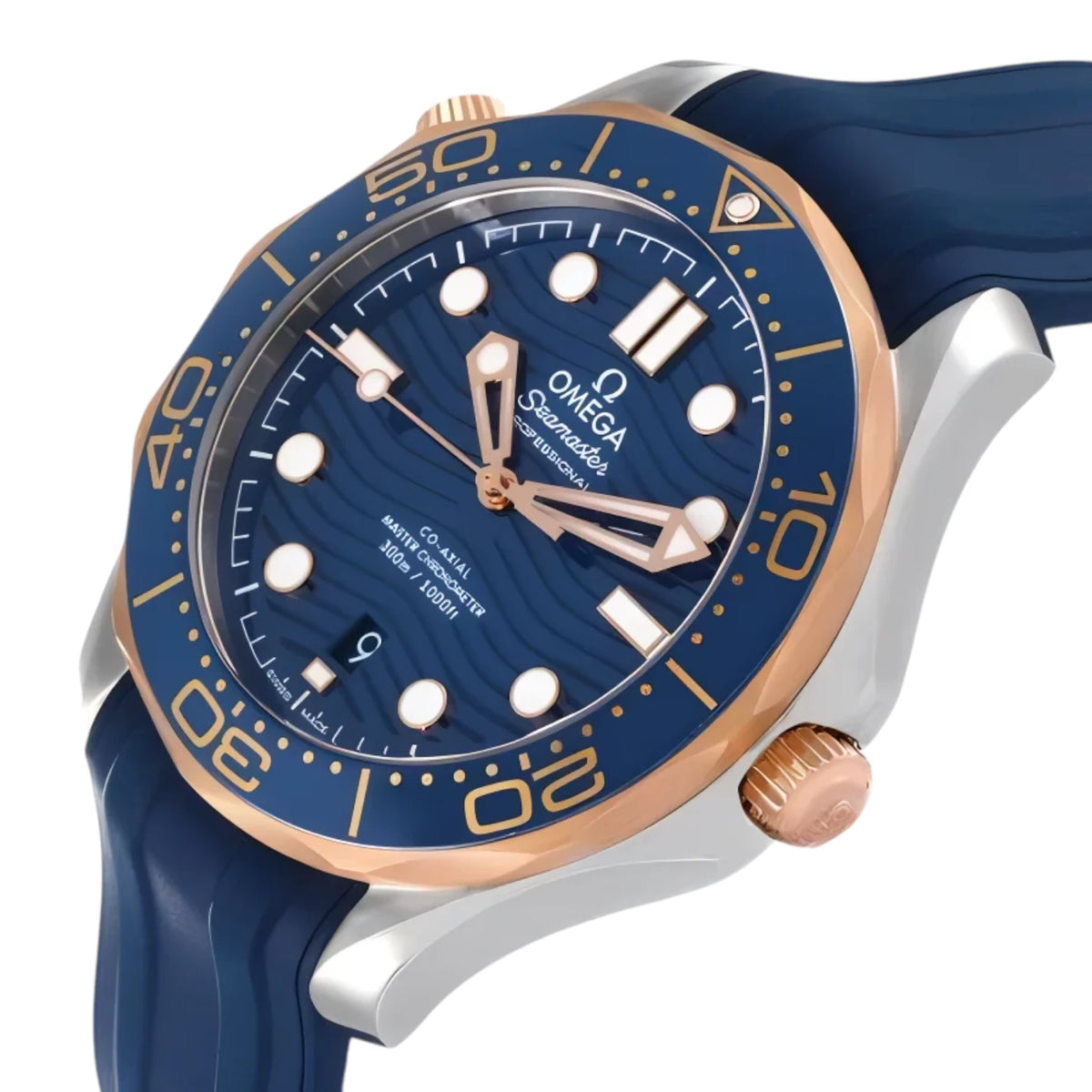 Omega Seamaster Mirror Original Watch for Men - Blue Dial, Blue Rubber Strap - Image 2