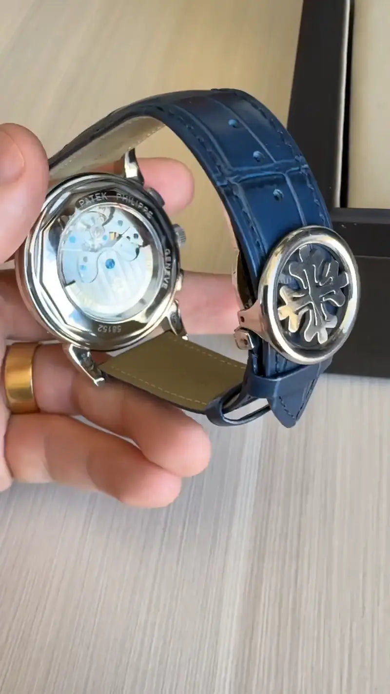 Patek Philippe Grand Complications Perpetual Calendar 5970P-001 Mirror Watch - Blue